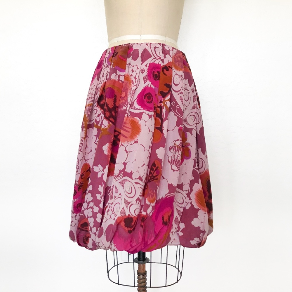 TRACY REESE - Printed Silk Bubble Skirt